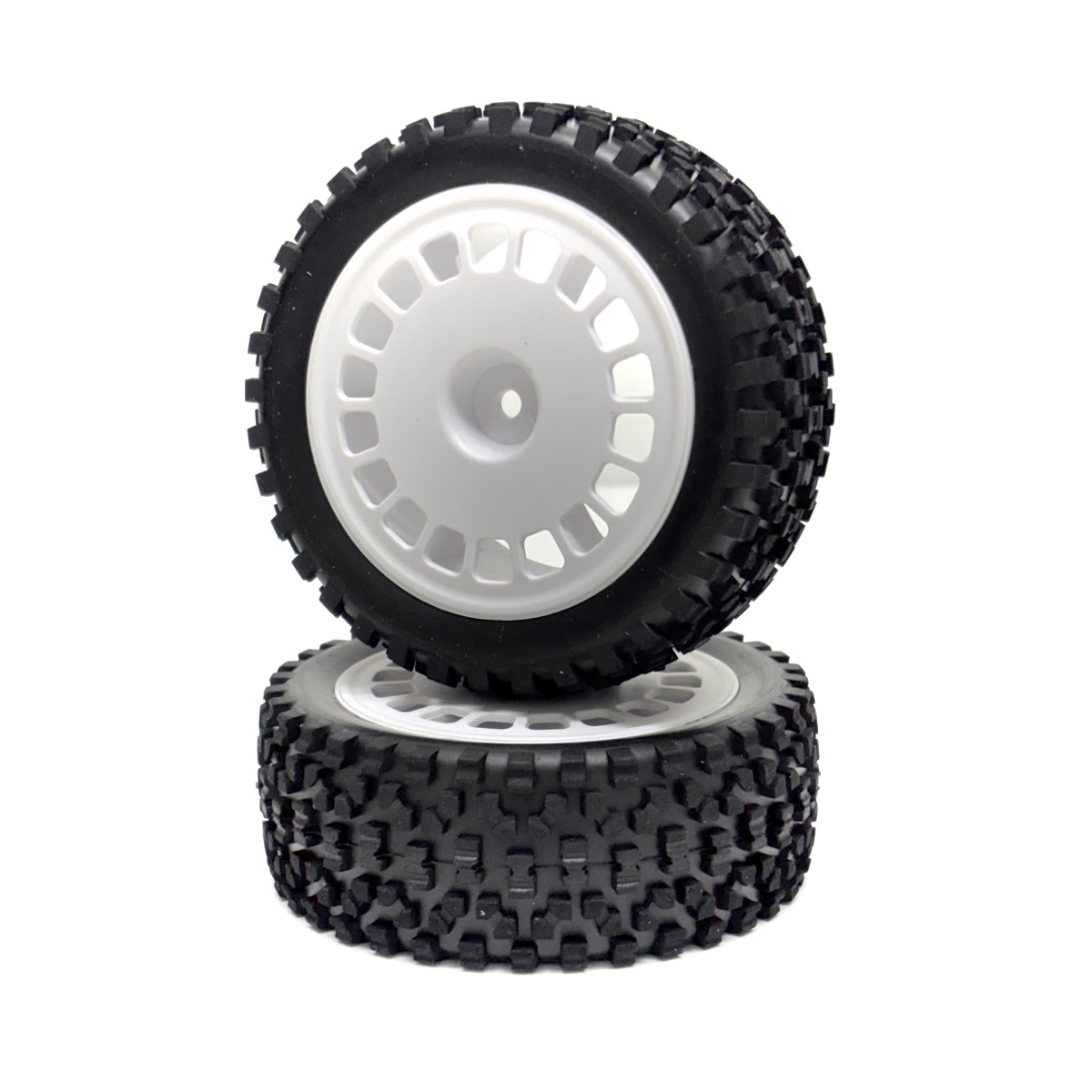 Absima 1:10 Buggy Räderset "Block" vorne weiß (2) 2500052