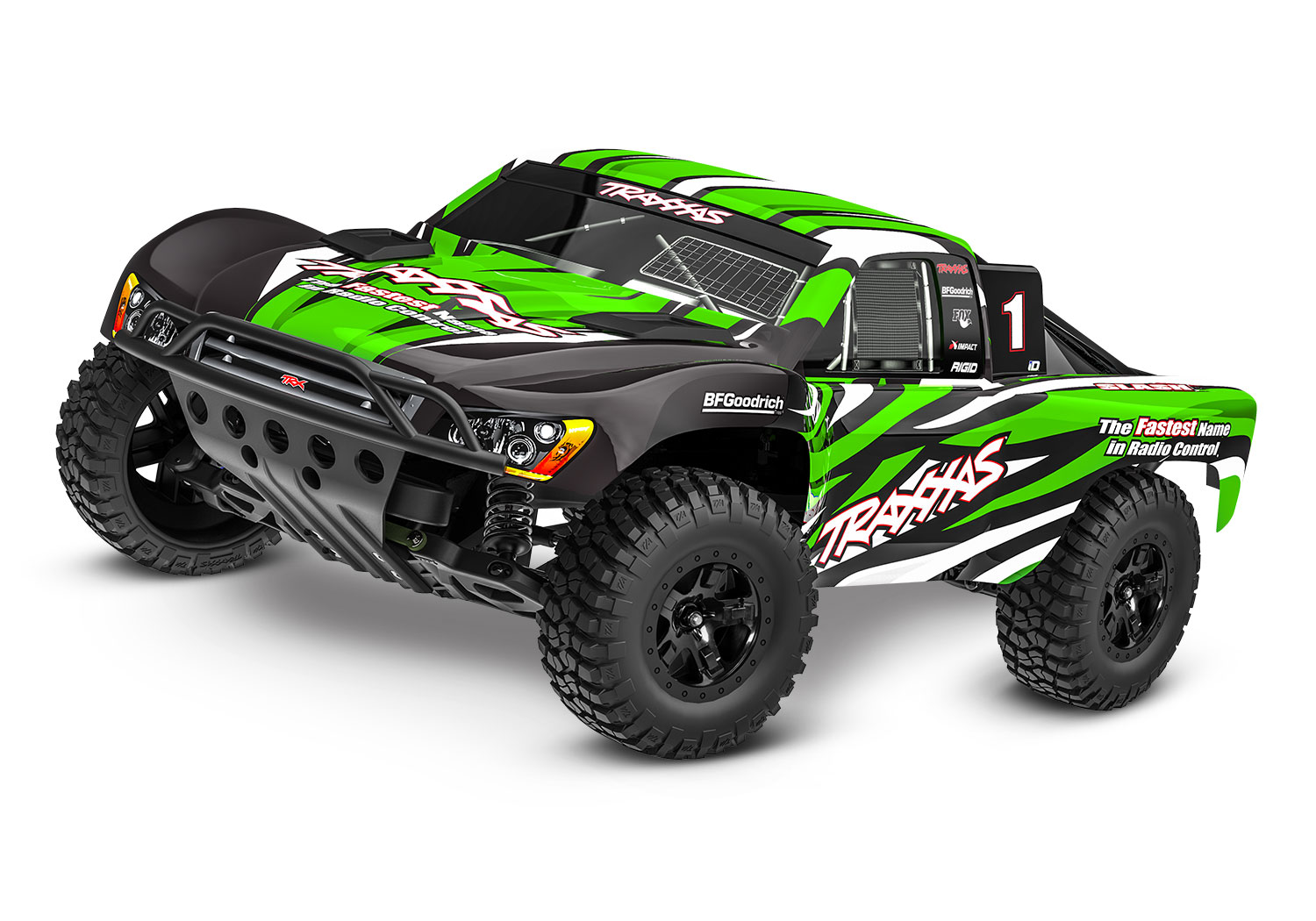 Traxxas Slash 2WD 1/10 GrünX RTR Clipless HD incl. USB-Lader & Akku 58234-8 - Abbildung 1
