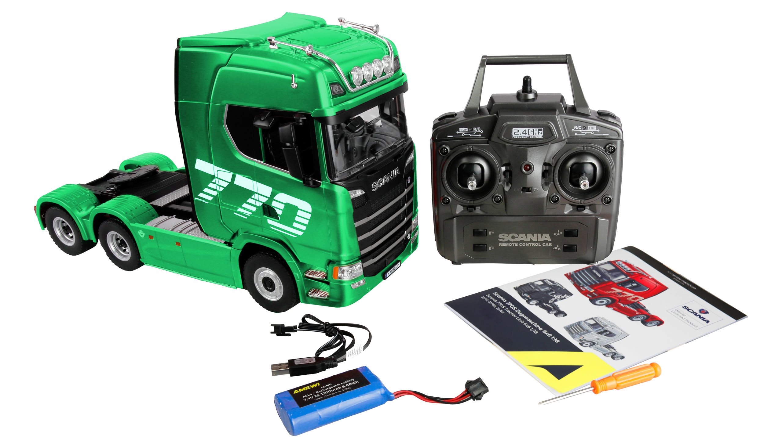 Amewi Scania 770 S Zugmaschine 6x4 1:18 RTR grün 22770