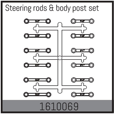 Absima Steering rods & body post set 1610069