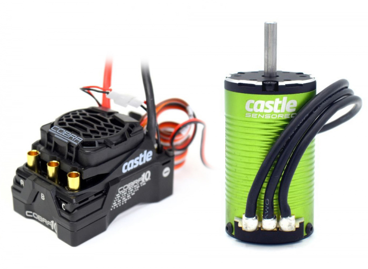 Castle Combo Cobra 10 6S ESC & 1412-2100kV 5mm Sensored Motor 010-0174-12