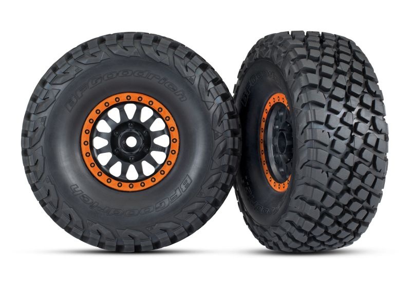 Traxxas Method-Felgen mit BFG-Reifen schwarz/orange (2) UDR 8474-ORNG