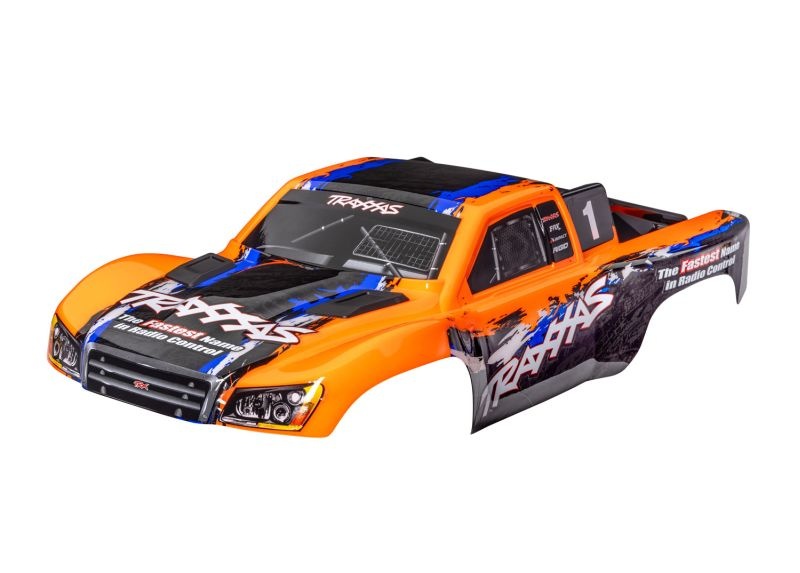 Traxxas Karosserie Slash 4x4 orange mit Aufkleber & Clipless  5850-ORNG