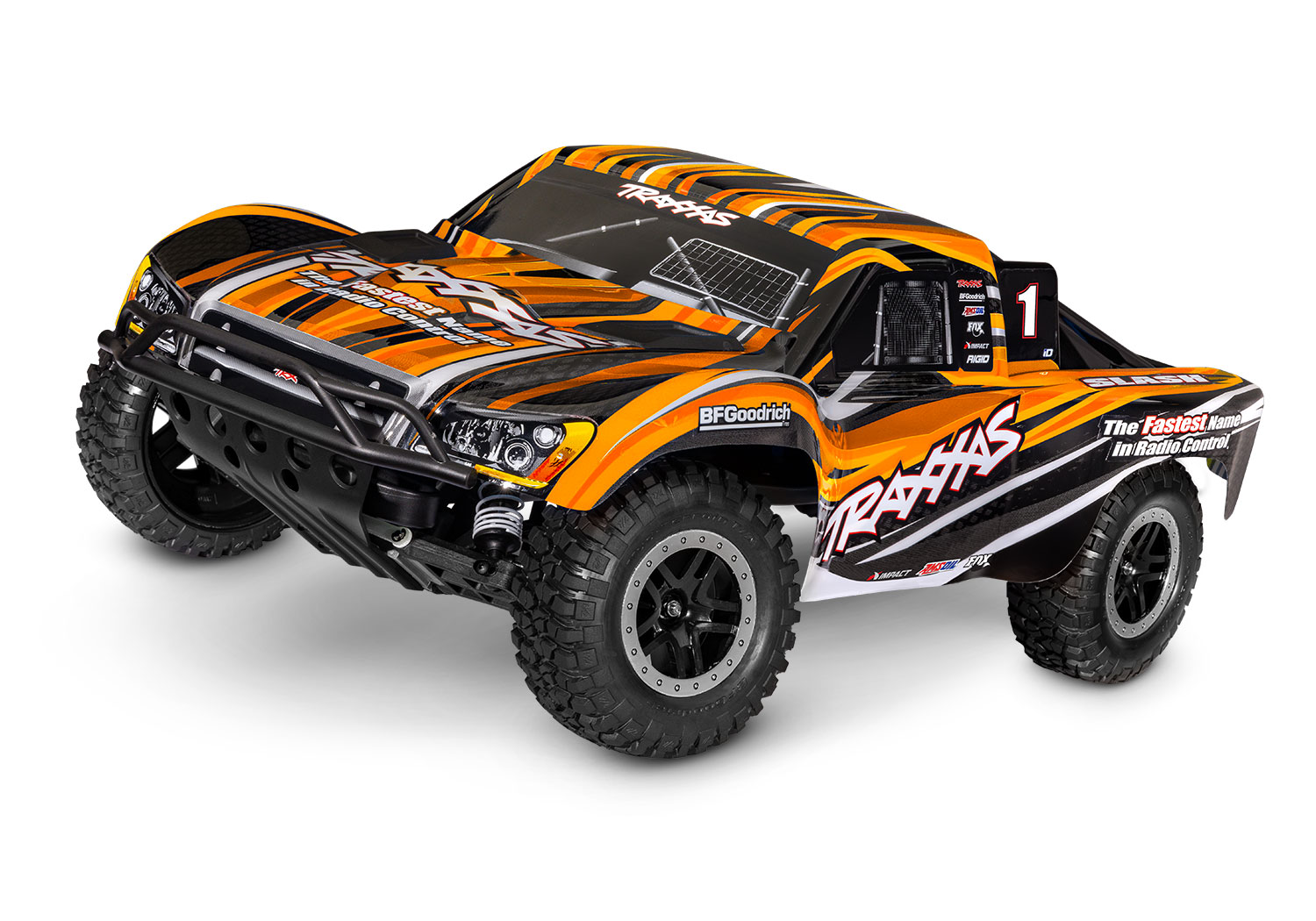Traxxas Slash 2WD 1/10 Orange RTR Clipless HD incl. USB-Lader & Akku 58234-8 - Abbildung 1
