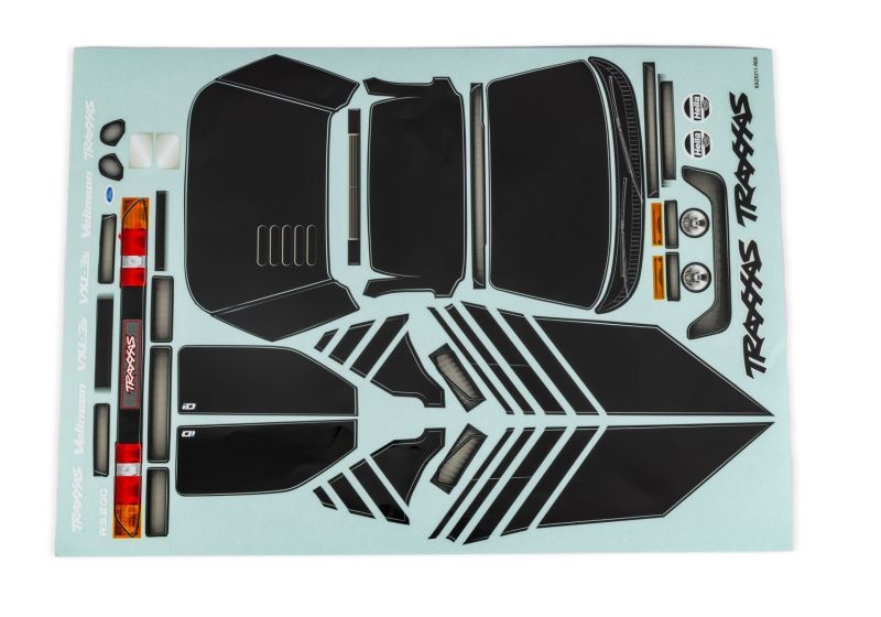 Traxxas Mini Rally VXL Ford RS200 Aufkleberbogen schwarz 10816-BLK