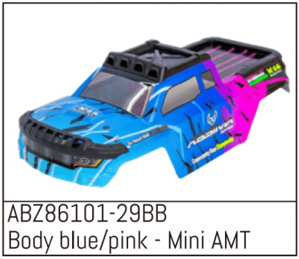 Absima Body blue/pink - Mini AMT Z86101-29BB