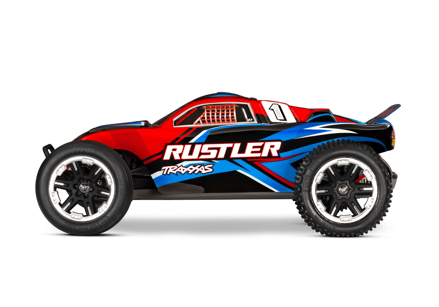 Traxxas Rustler Rot HD 1/10 2WD Stadium-Truck RTR mit Akku & USB-Lader 37254-8 - Abbildung 9