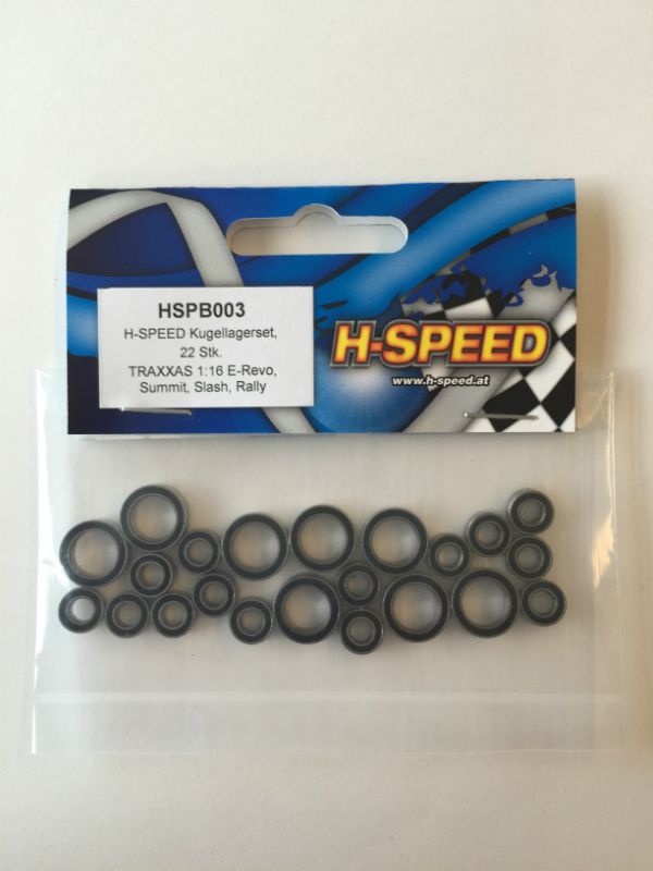 H-SPEED Kugellagerset, 22 Stk Edelstahl mit Dichtung HSPB003