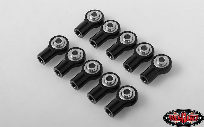 RC4WD M3 Short Straight Aluminum Rod Ends (Black) (10) Z-S1636