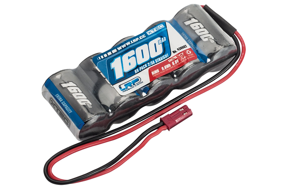 LRP XTEC RX-pack Straight 2/3A NiMH - BEC - 6.0V - 1600mAh 430602 - Abbildung 1