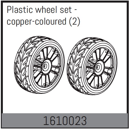Absima Plastic wheel set - copper-coloured (2 Pcs.) 1610023