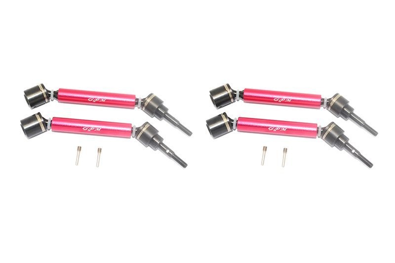 GPM Stahl CVD gehärtet mit Aluwelle v/h rot (4 Stk.) Traxxas MAXX