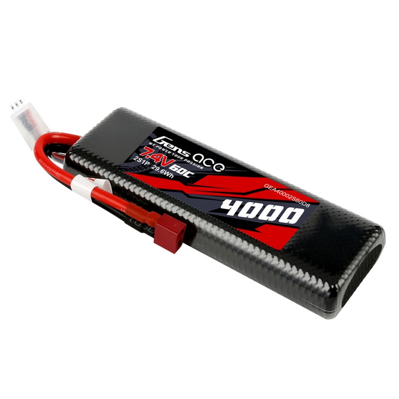 Gens ace Bashing LiPo 2S 7.4V-4000-60C (Deans) 139x47x23mm 225g GE3-4000-2D-60