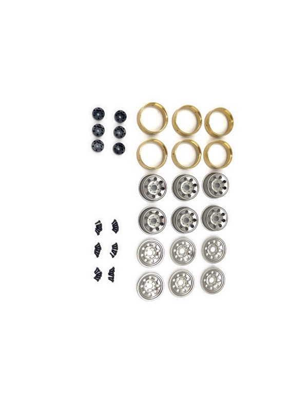 Hobby Plus CR-18P 6X6 1.2 Steelie Bead Lock Wheel ( Silver ) 240479