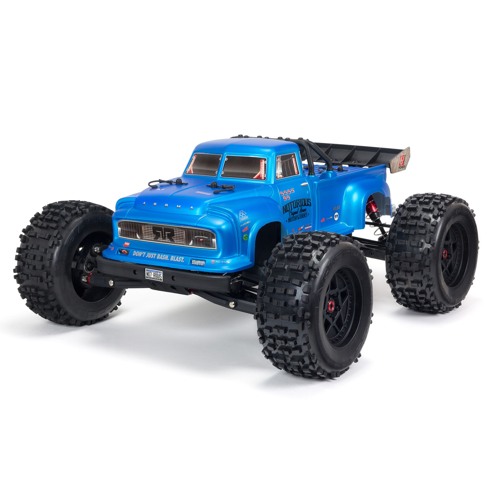 ARRMA 1/8 NOTORIOUS 6S V5 4WD BLX Stunt Truck w/ Spektrum RTR Blue ARA8611V5T2