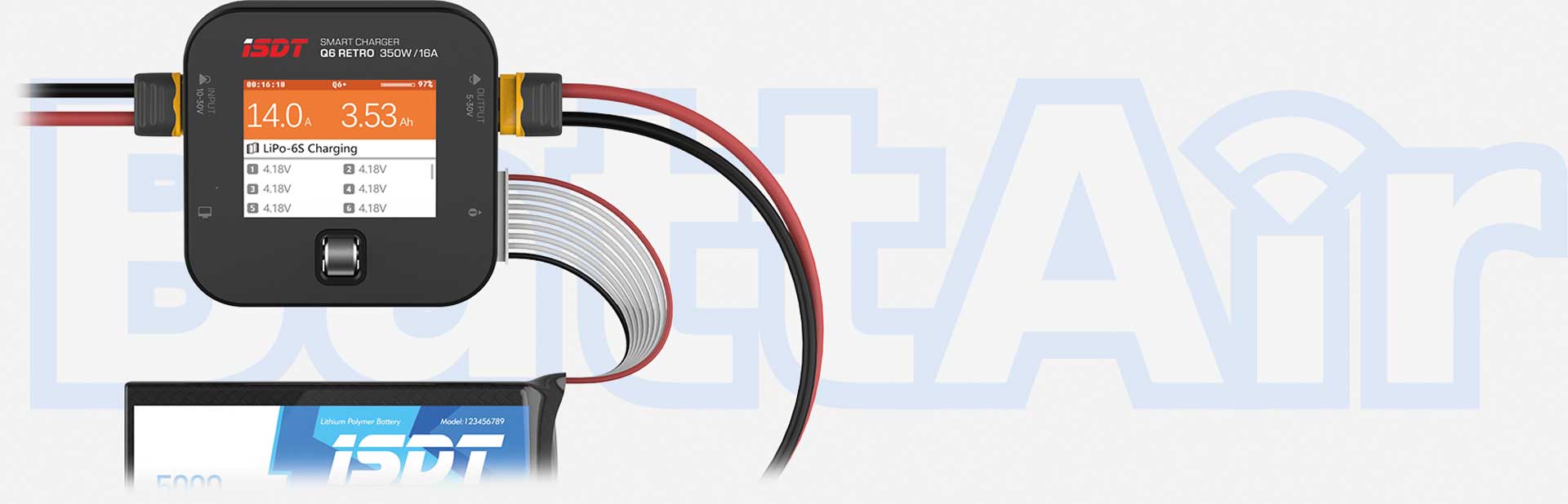 ISDT Q6 Retro DC 1-6S 350W -16A Ladegerät Q6Retro