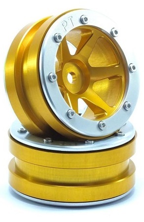 Metsafil Beadlock Wheels PT- Slingshot Gold/Silber 1.9 (2 St.) MT0030GOS