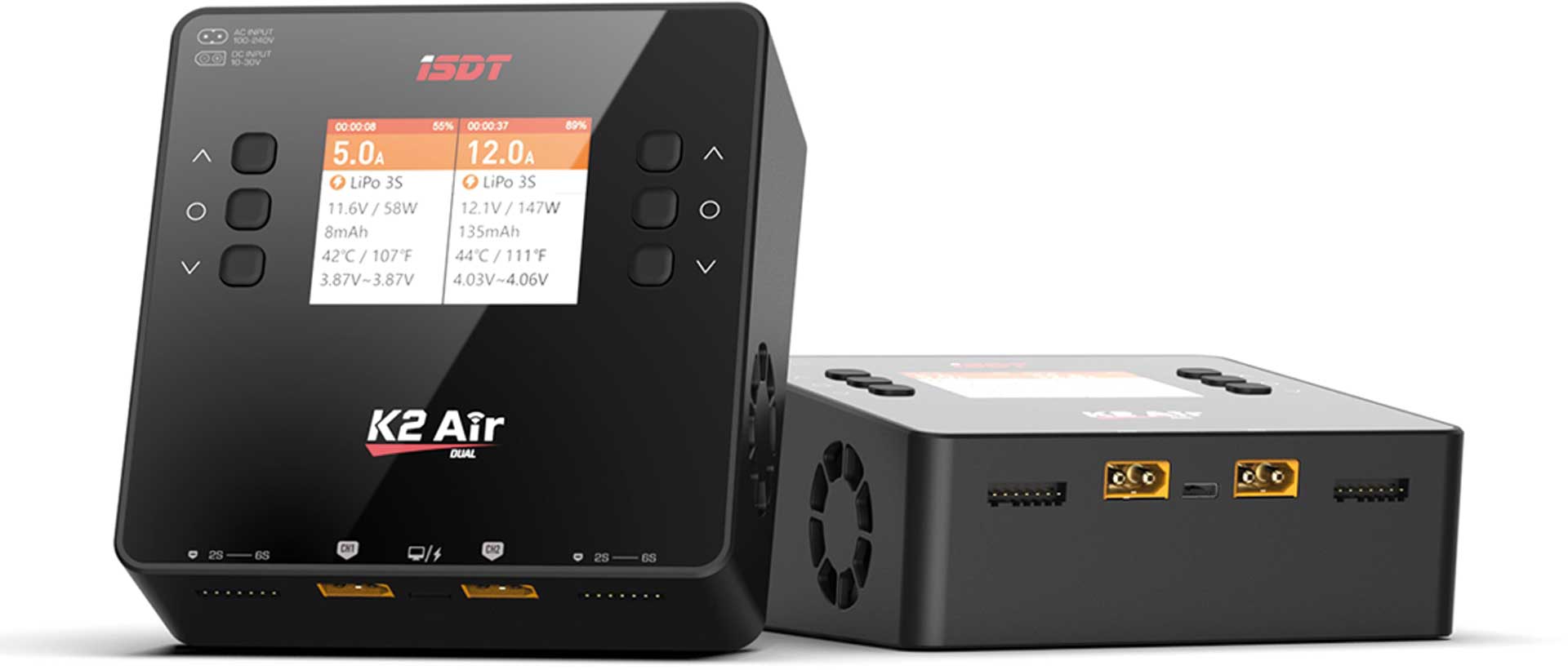 ISDT K2 Air Dual Charger 200 (500)W x2 AC/DC 1-6S ladegerät mit BattAir Technologie K2Air
