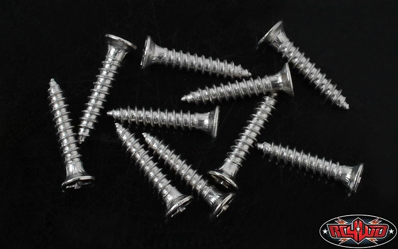 RC4WD Flat Head Self Tapping Screws M1.4 X 8mm (Silver) Z-S1566