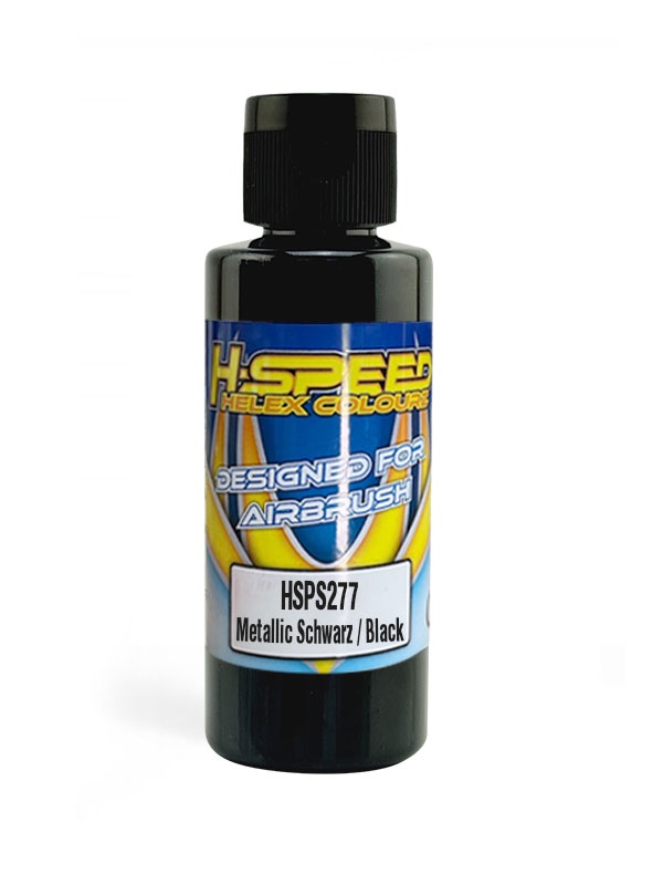 H-SPEED Lexan Airbrush Farbe 60 ml Metallic Schwarz / Black HSPS277
