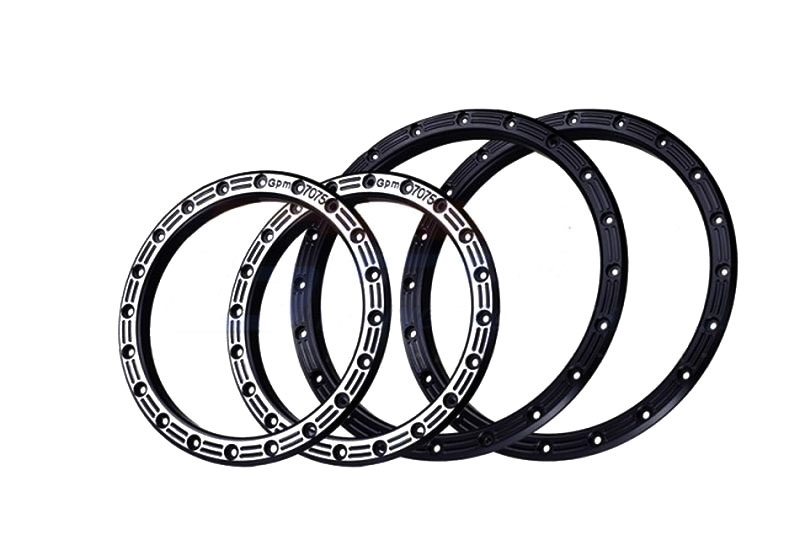 GPM Reifen-Beadlock-Ringe 4.3 7075-T6 Alu außen/innen schwarz TRX X-Maxx (Ersatz für PRO2763-21) PL5X0503BK