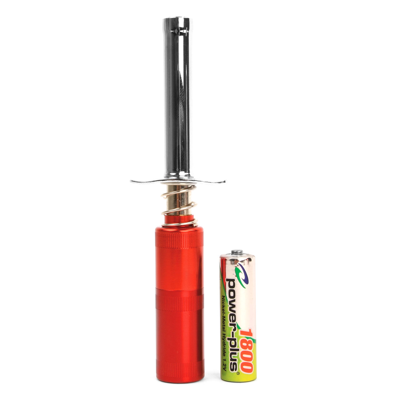 R06102 Glühkerzenstarter Rot mit auswechselbaren AA 1800mAh Akku - Abbildung 2