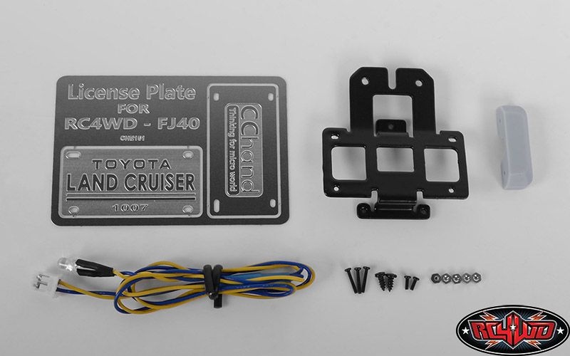 Rear License Plate System for RC4WD G2 Cruiser (w/LED) VVV-C0465