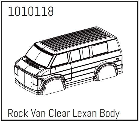 Hobby Plus Rock Van PC Body (unpainted) - PRO Crawler 1:18 240180