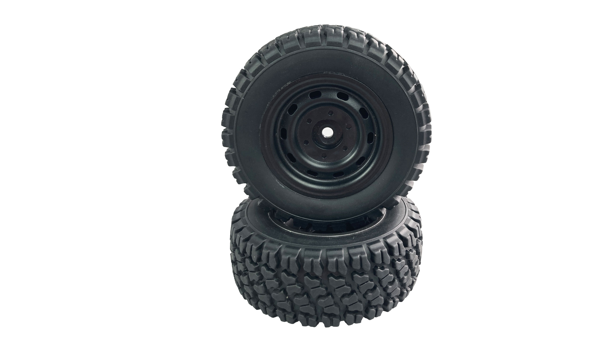 Amewi 6035 Räder vormontiert, graue Felgen, 2 Stück 6035