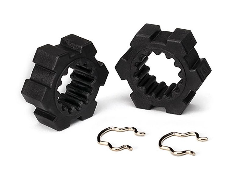 Traxxas Radmitnehmer +Clips Funco 7756-BLK