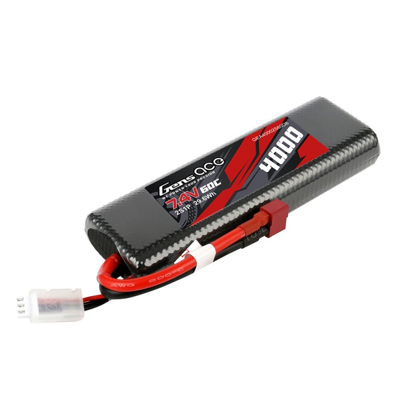 Gens ace Bashing LiPo 2S 7.4V-4000-60C (Deans) 139x47x23mm 225g GE3-4000-2D-60