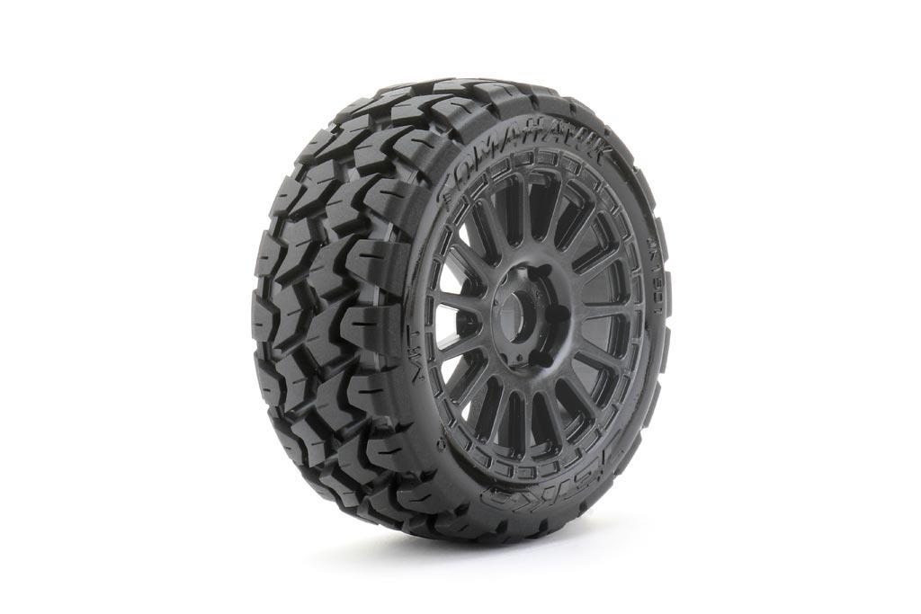 Jetko Extreme Tyre 1:8 Buggy Tomahawk Belted on Black Rim JK1501RB