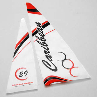 Joysway Mail Sail and Jib Sail red Caribbean  88001A
