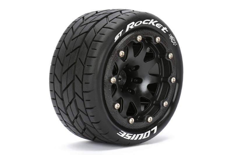 Louise MFT ST-ROCKET Bead-Lock-Felge schwarz 1/2 Offset (2) 1/10 Stadium Truck 2,8 L-T3311SBH