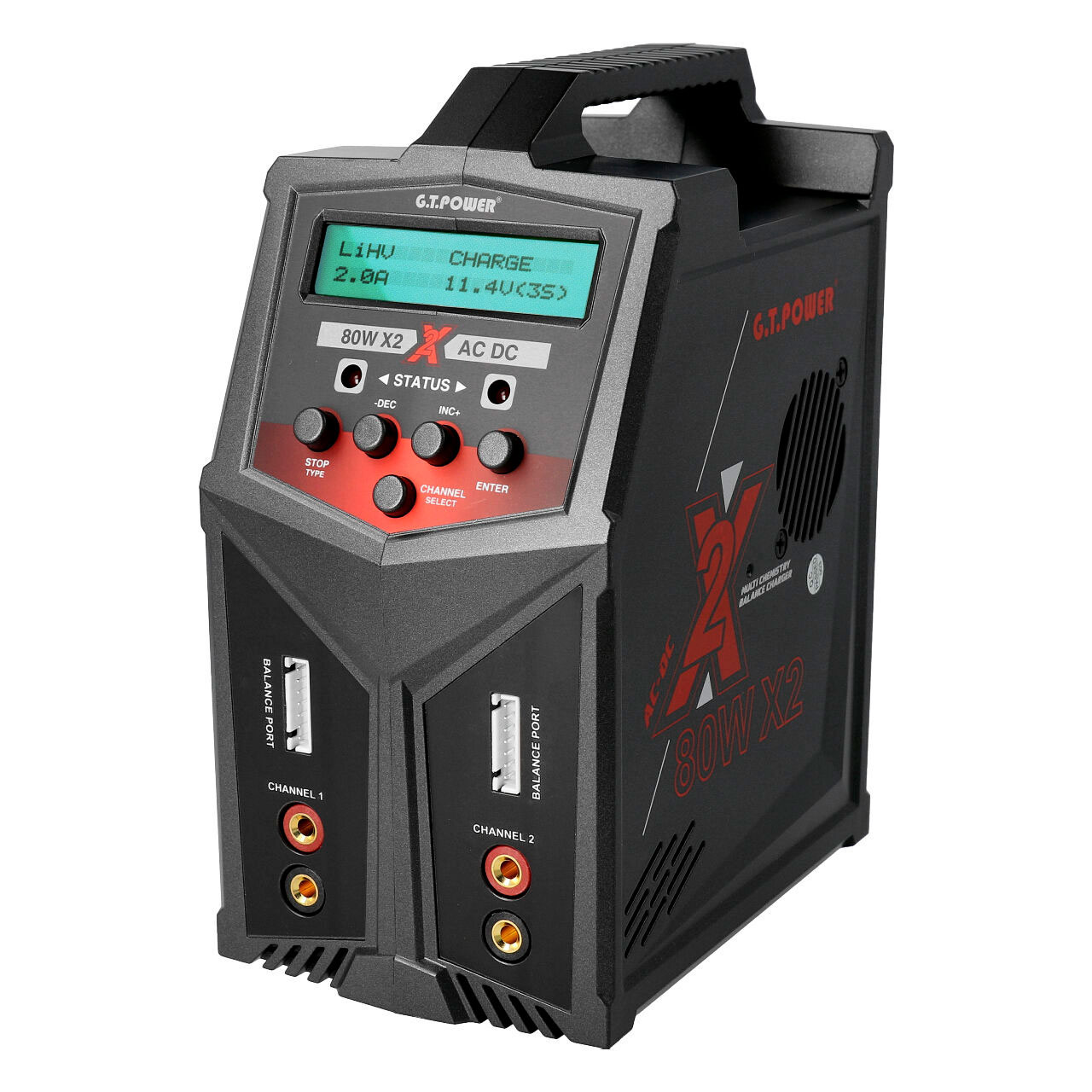 GT-Power Ladegerät X2 LiPo 1-6s 80W AC GT148