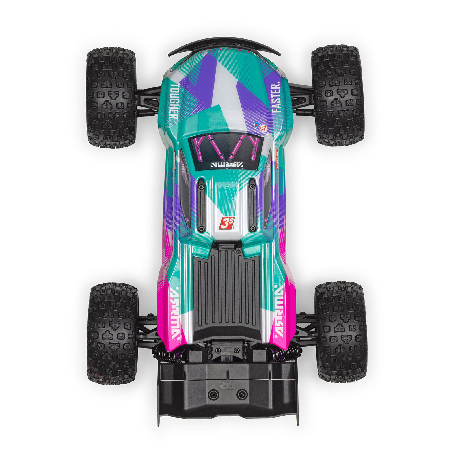 ARRMA 1/16 MINI KRATON 3S DSC 4X4 RTR Brushless Speed Truck Türkis/Rosa incl Akku & Lader - Abbildung 7