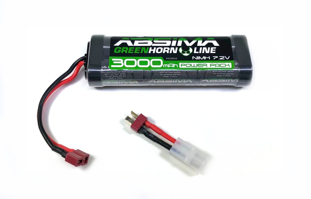 Absima Greenhorn NiMH Stick Pack 7.2V 3000 (T-Plug + Tamiya Adapter) 4100010 - Abbildung 1