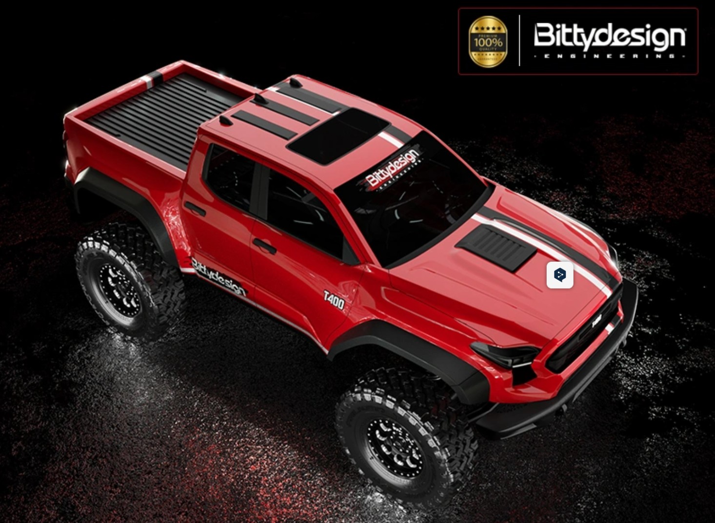 Bittydesign T-400 1/18 Traxxas TRX-4M Karosserie klar Pre-cut BDTRX-18T400 - Abbildung 1