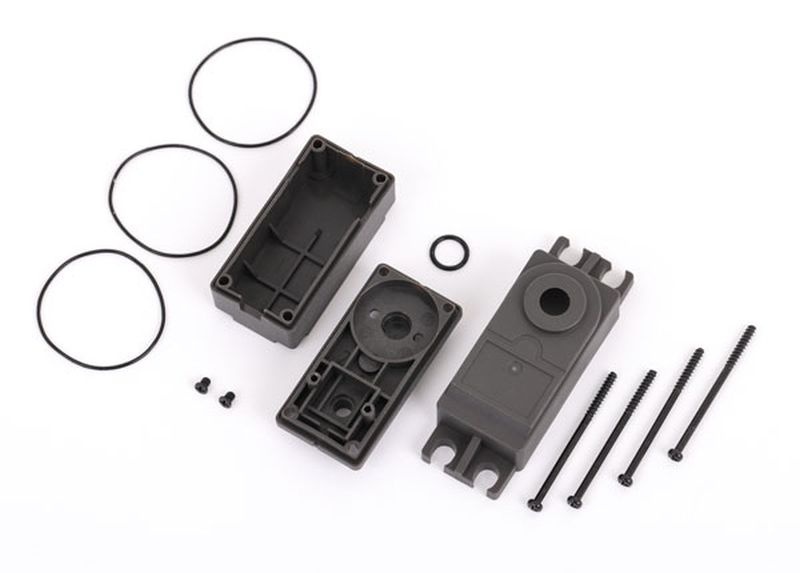 Traxxas Servo-Gehäuse Plastik (Top, Mitte, unten) +Dichtungen + Hard 2276