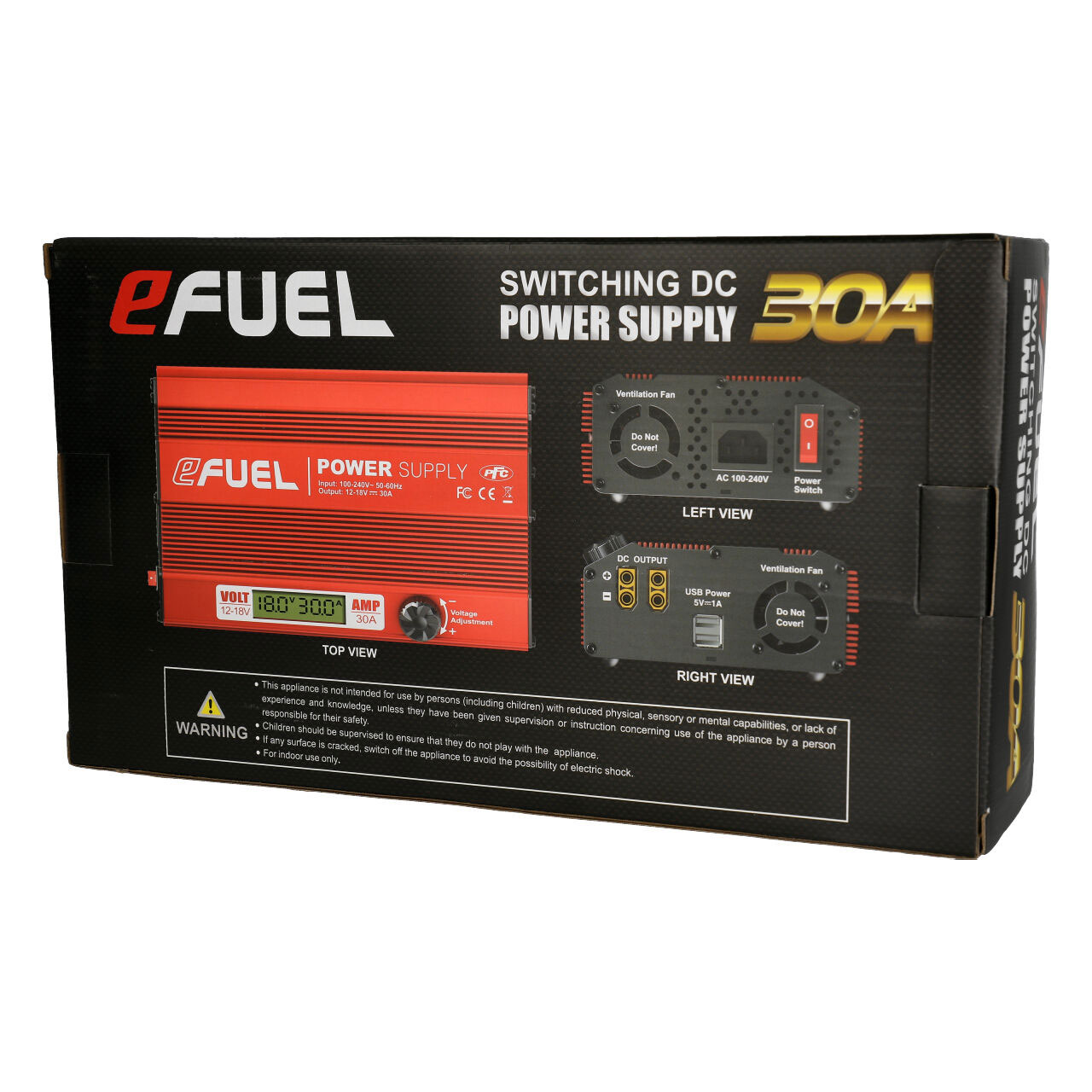 SkyRC eFuel 30A 12-18 Volt Netzteil mit LCD Anzeige SK-200013