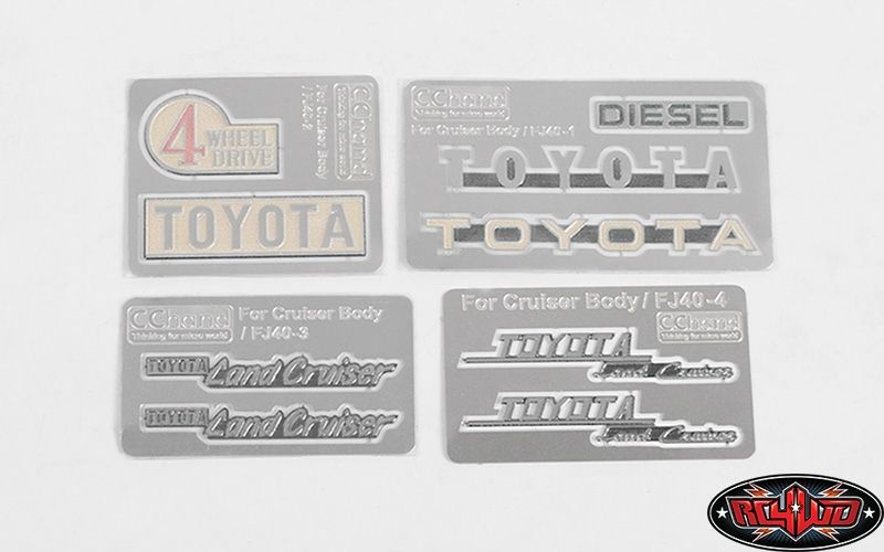 Complete Metal Emblems Set for RC4WD Cruiser Body VVV-C0128