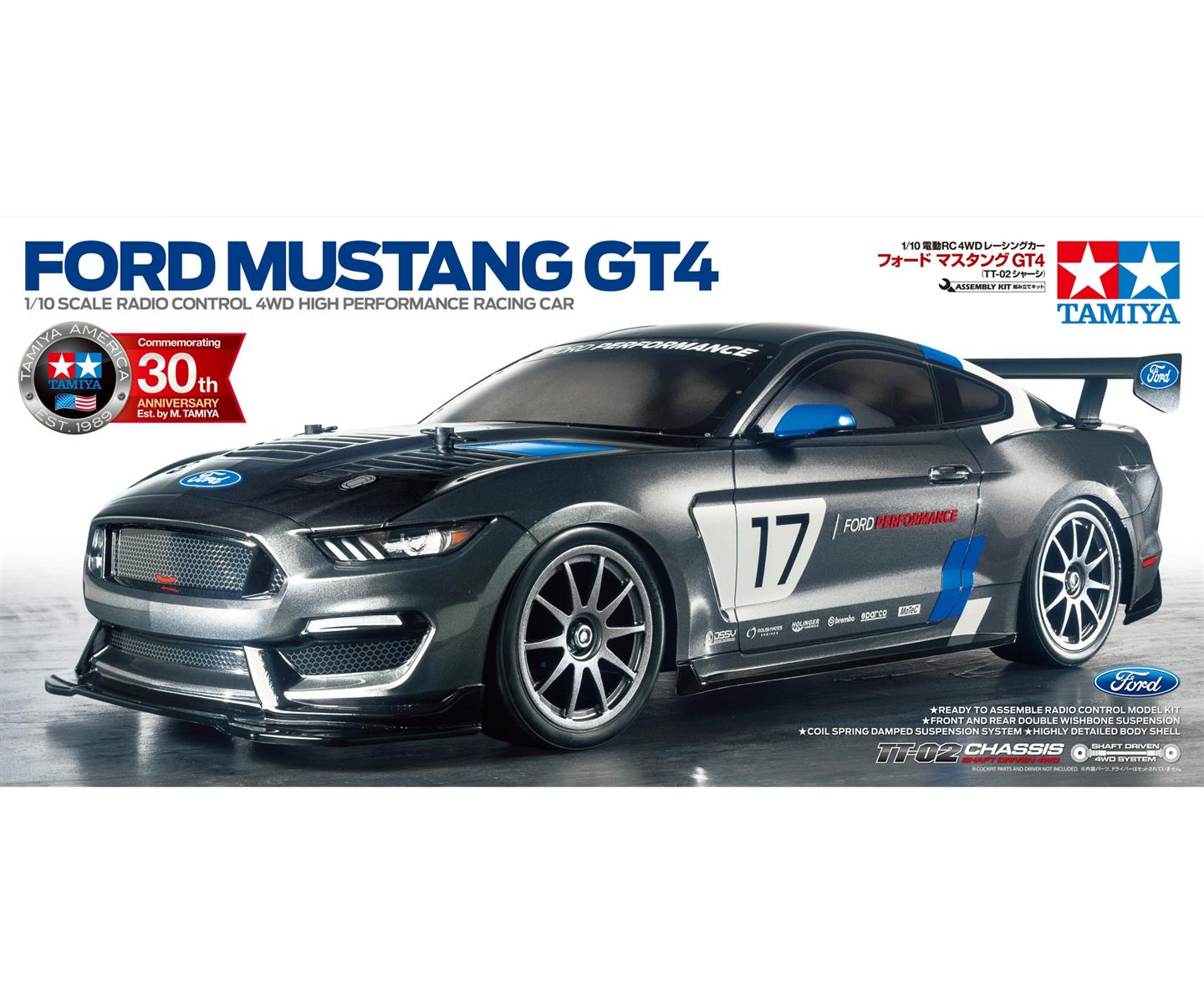 Tamiya 58664 1:10 RC Ford Mustang GT4 TT-02 300058664