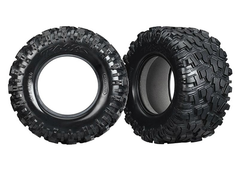 Traxxas Tires, Maxx AT (left & right) (2)/ foam inserts (2) 7770X
