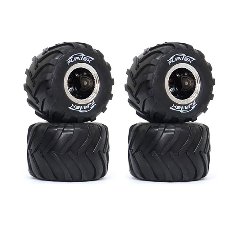 FURITEK Monster-Truck Reifen & Felgen 72x50mm (4) für 1/24 & 1/18 FUR-2311
