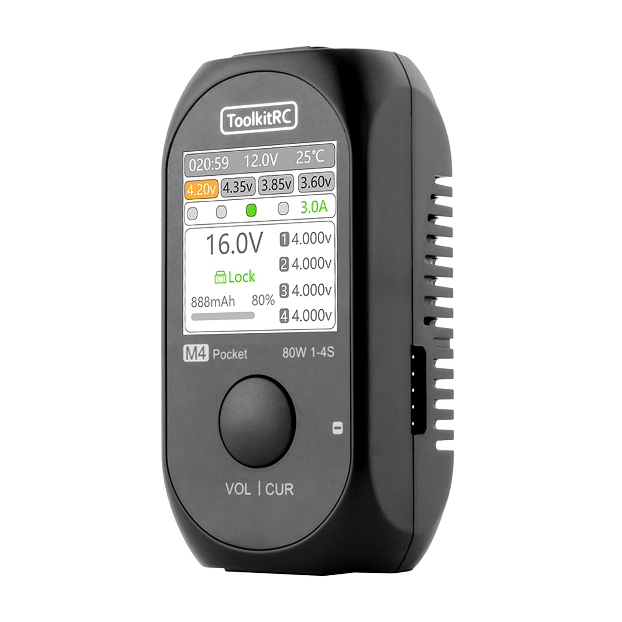 ToolkitRC M4 Pocket LiPo 1-4S 5A Ladegerät DC 7-25V USB-C 11800
