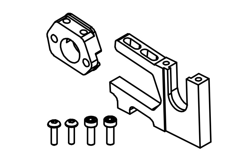 Absima Aluminum Motor Mount 1610110