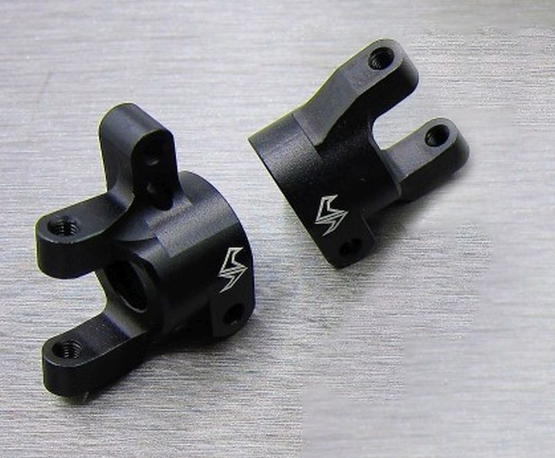 SAMIX Alum. Radträger schwarz für Axial SCX10-2 SCX2-6014