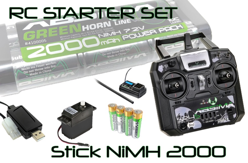 Absima RC Starter-Set "Stick NiMH 2000" 2200013