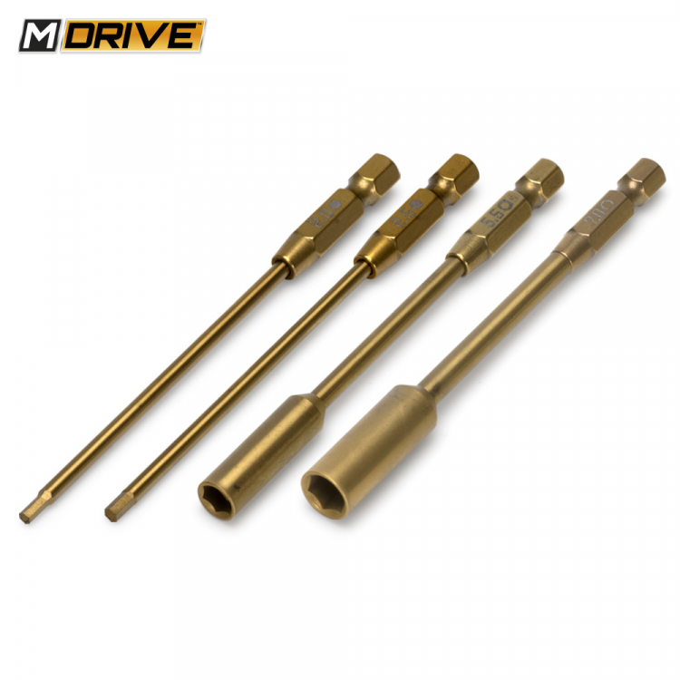 M-DRIVE Power Tool Bits Set 2+2.5 Sechskant 5.5+7mm Steckschlüssel MD10200