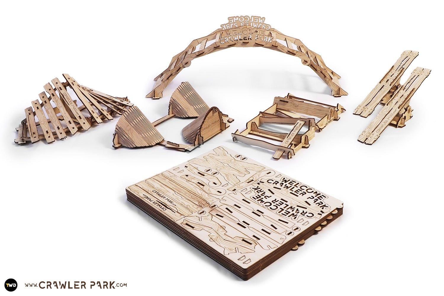 ToysWD Crawler Park: WELCOME KIT of 5 obstacles for RC Crawler Park course 1/24 & 1/18 scale TWDKIT0006